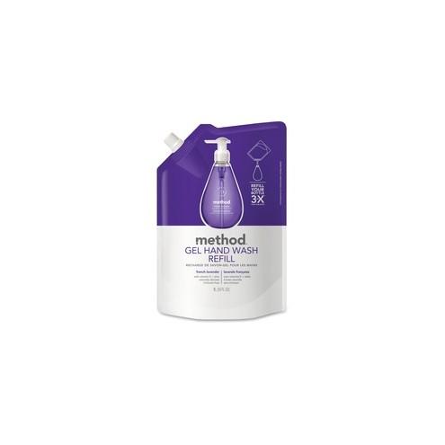 Method Lavender Gel Hand Wash Refill - French Lavender Scent - 34 fl oz (1005.5 mL) - Hand - Lavender - Triclosan-free, Paraben-free, Phthalate-free, EDTA-free - 6 / Carton