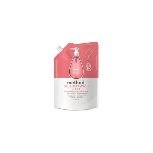 Method Pink Grapefruit Gel Hand Wash Refill - Pink Grapefruit Scent - 33.8 fl oz (1000 mL) - Squeeze Bottle Dispenser - Hand - Light Pink - Triclosan-free, Paraben-free, Phosphate-free - 1 Each