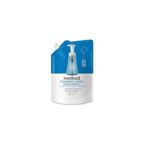 Method Sea Minerals Foam Hand Wash Refill - Sea Mineral Scent - 28 fl oz (828.1 mL) - Hand - Light Blue - Triclosan-free, Paraben-free, Phthalate-free, EDTA-free - 6 / Carton