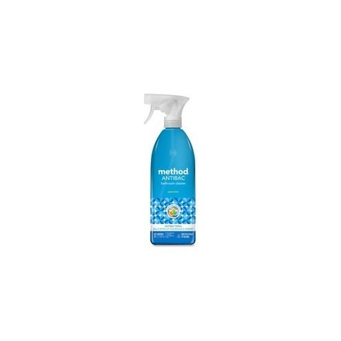 Method Antibacterial Spearmint Bathroom Cleaner - Spray - 24 fl oz (0.8 quart) - Spearmint Scent - 8 / Carton - Blue