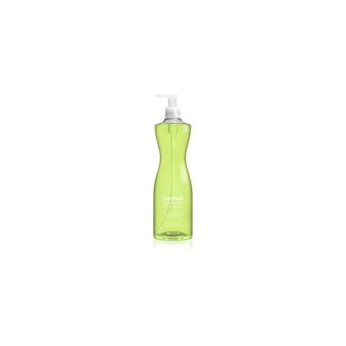 Method Lime/Sea Salt Dish Soap - Liquid - 18 fl oz (0.6 quart) - Lime + Seasalt ScentBottle - 6 / Carton - Light Willow Green