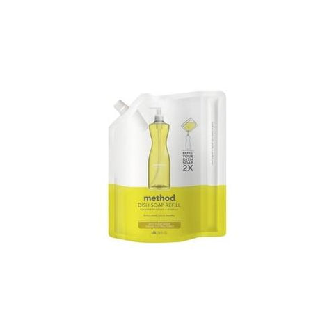 Method Lemon Mint Dish Soap Refill - Liquid - 36 fl oz (1.1 quart) - Lemon Mint Scent - 1 Each - Lemon