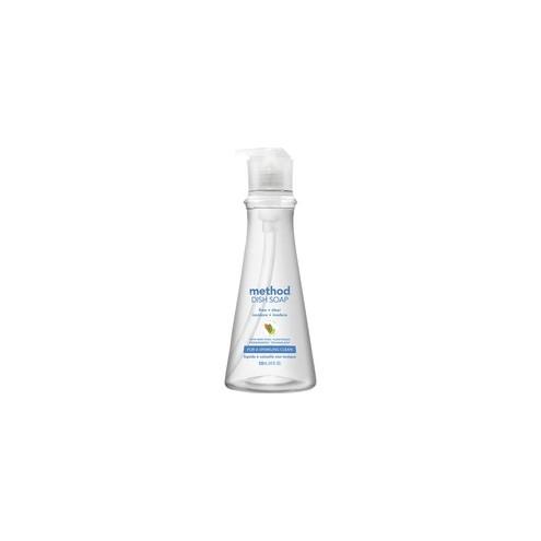 Method Free & Clear Dish Soap Pump - Sponge - 18 fl oz (0.6 quart) - Free & Clear Scent - 1 Each - Clear