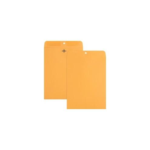 Nature Saver Recycled Clasp Envelopes - Clasp - #90 - 9" Width x 12" Length - 28 lb - Clasp - Kraft - 100 / Box - Yellow