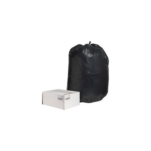 Nature Saver Black Low-density Recycled Can Liners - Extra Large Size - 60 gal - 38" Width x 58" Length x 2 mil (51 Micron) Thickness - Low Density - Black - Plastic - 100/Carton - Cleaning Supplies