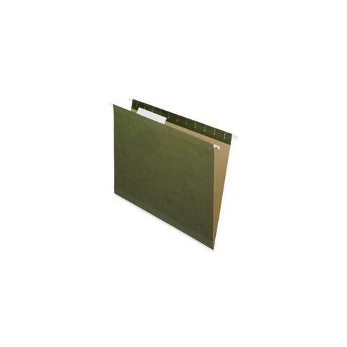 Nature Saver 1/3 Cut Hanging File Folders - Letter - 8 1/2" x 11" Sheet Size - 1/3 Tab Cut - Poly - Standard Green - Recycled - 25 / Box