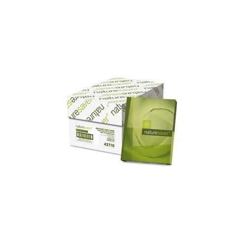 Nature Saver Copy & Multipurpose Paper - 50% Recycled - Letter - 8 1/2" x 11" - 20 lb Basis Weight - 5000 / Carton - White