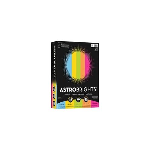 Astrobrights Laser, Inkjet Print Printable Multipurpose Card Stock - 30% Recycled - 8 1/2" x 11" - 250 / Pack - Lunar Blue, Solar Yellow, Terra Green, Fireball Fuschia, Cosmic Orange