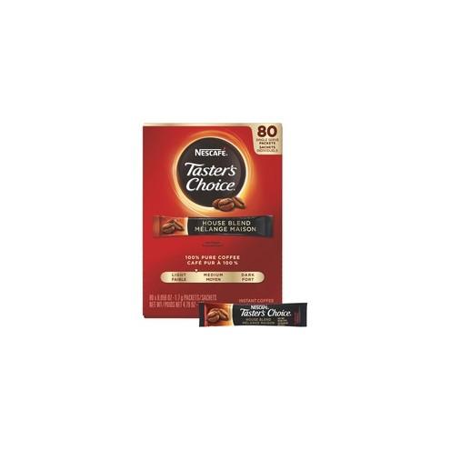 Nescafe Taster's Choice House Blend Coffee Packets Instant - House Blend - 0.1 oz Per Packet - 80 Stick - 80 / Box