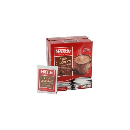 Nestle&reg; Rich Hot Chocolate Hot Cocoa Mix - Powder - Hot Chocolate, Cream Flavor - 0.71 oz - 50 / Box