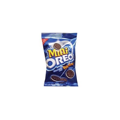 Oreo Nabisco Mini Bite Size Cookie Packet - Vanilla, Chocolate - Packet - 1 Serving Pack - 1.75 oz - 60 / Carton