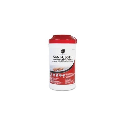 Sani-Cloth Disinfecting Wipes - Ready-To-Use Cloth7.50" Width x 5.38" Length - 200 / Canister - 6 / Carton - White