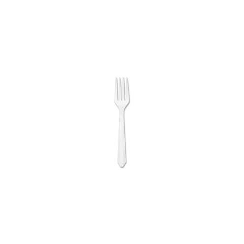 SKILCRAFT Plastic Flatware Utensil - 100 Piece(s) - 100/Pack - Plastic - White - 100 Piece(s) - 100/Pack - Plastic - White