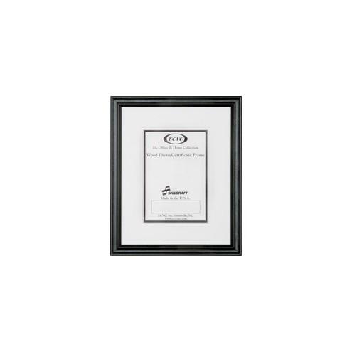 SKILCRAFT Style A Wood Frame - 8.50" x 11" Frame Size - Vertical, Horizontal - 12 / Box - Wood - Black