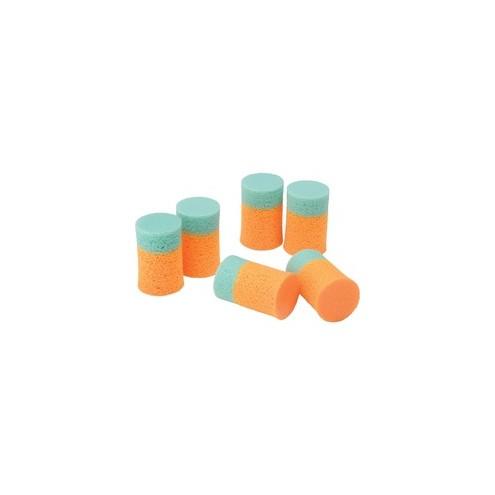 SKILCRAFT Hearing Protection Earplug - Foam - 200 / Box - Light Green, Fluorescent Orange