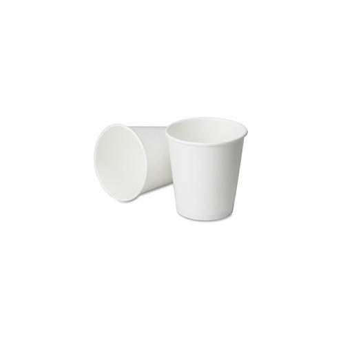 SKILCRAFT Disposable Hot Paper Cup - 8 fl oz - Cone - 2000 / Box - White - Paper - Hot Drink