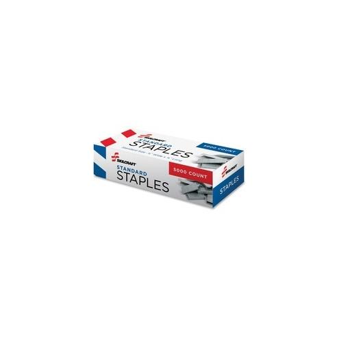 SKILCRAFT Standard Staples - 210 Per Strip - Standard - 5mm - 1/4" Leg - 1/2" Crown - for Paper - Chisel Point, Rust Resistant - Silver - Steel5000 / Box