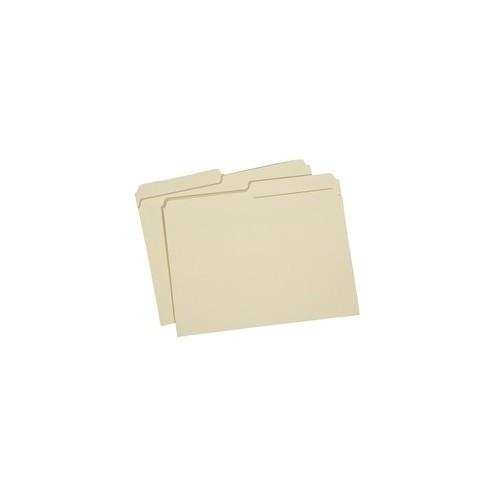 SKILCRAFT Manila File Folder - Letter - 8 1/2" x 11" Sheet Size - 3/4" Expansion - 1/2 Tab Cut - 11 pt. Folder Thickness - Manila - Manila - 100 / Box