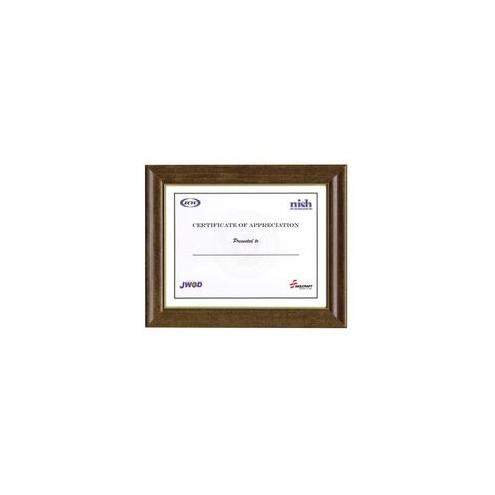 SKILCRAFT Walnut Stained Picture Frame - Holds 8" x 10" Insert - Horizontal, Vertical - Hanger - 12 / Box - Walnut