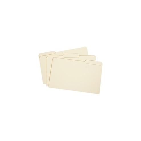 SKILCRAFT Manila File Folder - Legal - 8 1/2" x 14" Sheet Size - 3/4" Expansion - 1/3 Tab Cut - 11 pt. Folder Thickness - Manila - Manila - 100 / Box