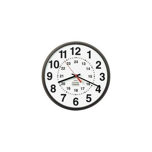 SKILCRAFT 12/24 Hour Wall Clock - Analog - Quartz