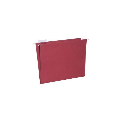 SKILCRAFT Hanging File Folder - Letter - 8 1/2" x 11" Sheet Size - 2" Expansion - 1/5 Tab Cut - 11 pt. Folder Thickness - Paperboard - Red - 1 Box