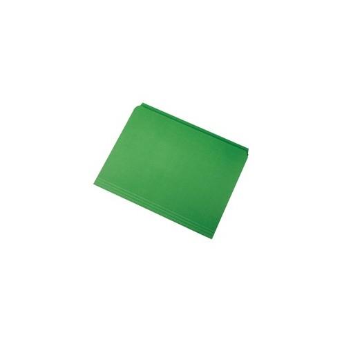 SKILCRAFT Straight Cut Stained File Folders - Letter - 8 1/2" x 10 63/64" Sheet Size - 11 pt. Folder Thickness - Green - Recycled - 100 / Box