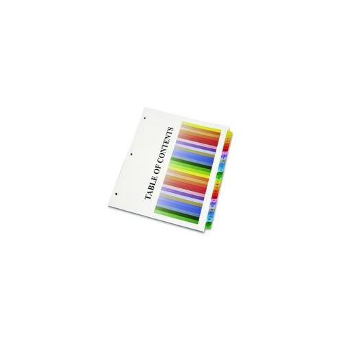 SKILCRAFT Binder Tabbed Index Sheet - 31 Printed Tab(s) - Digit - 1-31 - 8.5" Divider Width x 11" Divider Length - Letter - Clear Divider - Assorted Tab(s) - 31 / Set