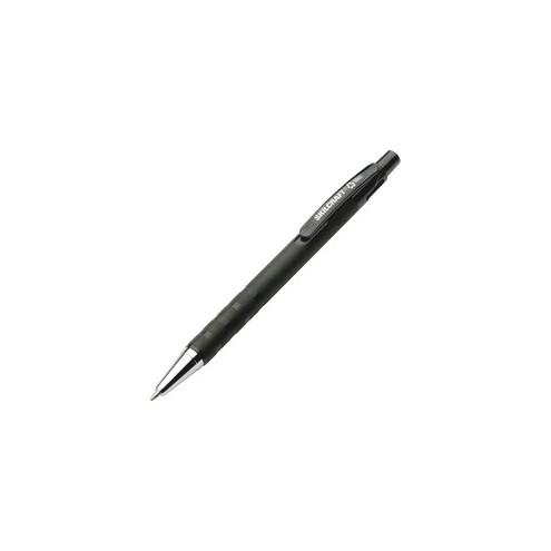 SKILCRAFT Ballpoint Pen - Medium Pen Point - Refillable - Retractable - Black - Rubber Barrel - 12 / Dozen