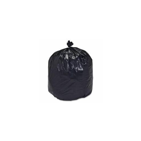 SKILCRAFT Heavy-duty Recycled Trash Bag - 60 gal - 38" Width x 60" Length x 1.50 mil (38 Micron) Thickness - Low Density - Black - Polyethylene, Resin - 100/Carton