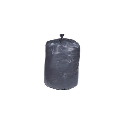 SKILCRAFT Heavy-duty Recycled Trash Bag - 60 gal - 36" Width x 58" Length x 1.50 mil (38 Micron) Thickness - Low Density - Black - Polyethylene, Resin - 100/Carton