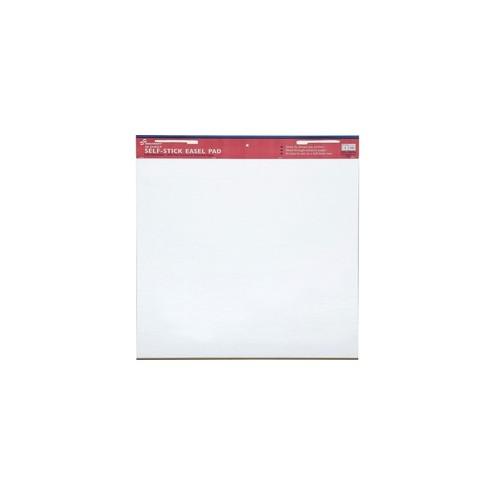 SKILCRAFT Self-Stick Easel Pad - 30 Sheets - Plain - 18.50 lb Basis Weight - 25" x 30" - White Paper - Self-adhesive, Lightweight, Repositionable, Removable - 2 / Pack