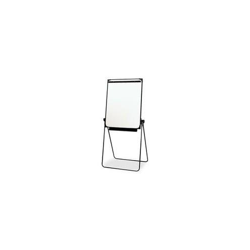 SKILCRAFT Dry Erase Display and Training Easel - 29" (2.4 ft) Width x 38" (3.2 ft) Height - Melamine Surface - Black Frame - 1 Each