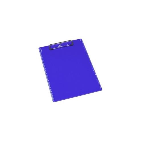 SKILCRAFT Recycled Plastic Clipboard - 0.50" Clip Capacity - 8 1/2" x 11" - Spring Clip - Plastic - Blue - 1 Each