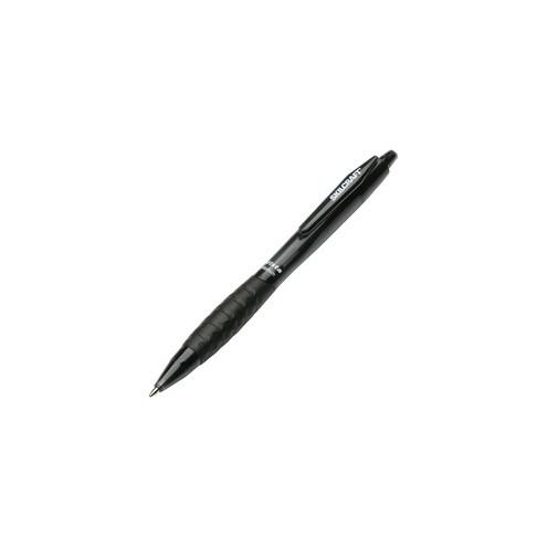 SKILCRAFT Retractable Vista Ballpoint Pen - Medium Pen Point - Refillable - Retractable - Black - Transparent Barrel - 12 / Dozen