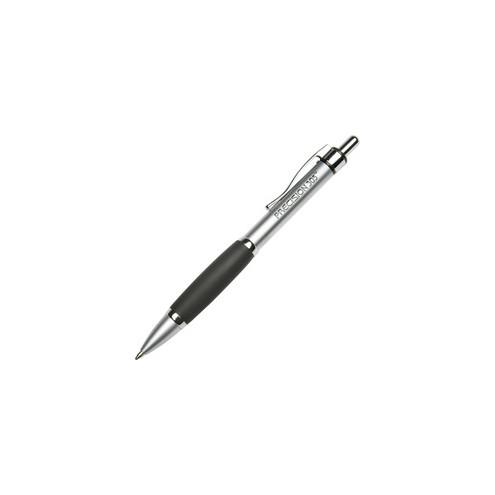 SKILCRAFT Retractable Metal Barrel Ballpoint Pen - Medium Pen Point - Refillable - Retractable - Black - Metal Barrel - 12 / Dozen