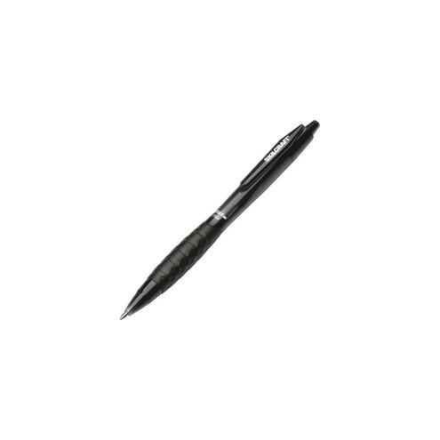 SKILCRAFT Retractable Vista Ballpoint Pen - Fine Pen Point - Refillable - Retractable - Black - Transparent Barrel - 12 / Dozen