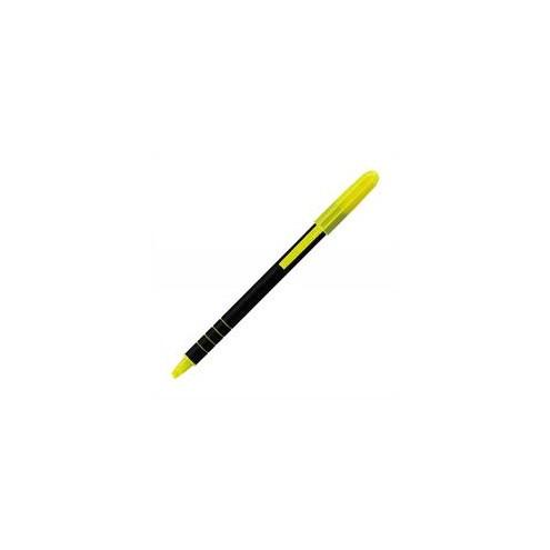 SKILCRAFT Line-Liter Pocket Highlighter - Chisel Marker Point Style - Fluorescent Yellow - Rubber Barrel - 1 Dozen
