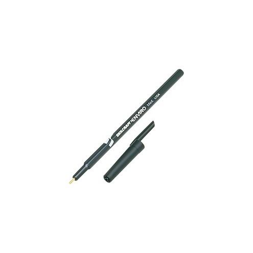 SKILCRAFT Stick Type Recycled Ballpoint Pen - Medium Pen Point - Black - Black Barrel - 1 Dozen