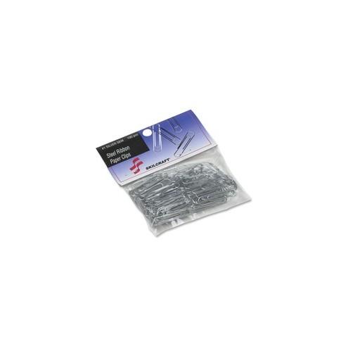 SKILCRAFT Paper Clips - No. 1 - 100 / Pack - Silver - Steel