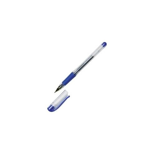 SKILCRAFT Alphagel Gel Pen - Medium Pen Point - Blue Water Based Ink - Clear Barrel - 1 Dozen