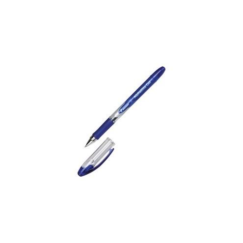 SKILCRAFT Alpha Elite Gel Pen - Medium Pen Point - Blue Gel-based Ink - Clear Barrel - 12 / Dozen