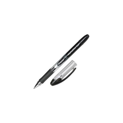 SKILCRAFT Alpha Elite Gel Pen - Medium Pen Point - Black Gel-based Ink - Clear Barrel - 12 / Dozen