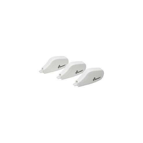 SKILCRAFT Correct-it Mini Dispenser - 1 Line(s) - White Tape - Non-refillable - 3 / Pack - White