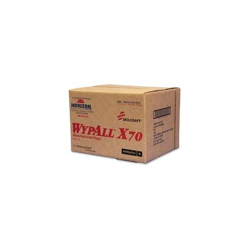 SKILCRAFT WypAll X70 Industrial Wipers - Wipe - 176 / Carton - White