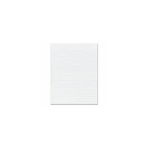 SKILCRAFT Writing Pad - 100 Sheets - Glue - 0.25" Ruled - 16 lb Basis Weight - 8 1/2" x 11" - White Paper - Back Board - 1Dozen