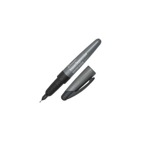 SKILCRAFT Permanent Impression Ultra Fine Tip Marker - Ultra Fine Marker Point - Black - 1 Dozen