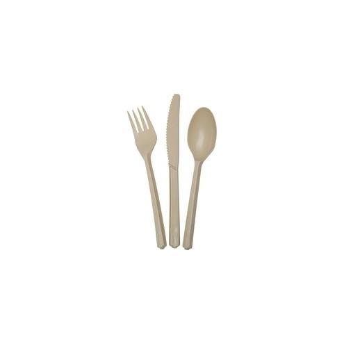 SKILCRAFT Biobased Cutlery Set - 3 Piece(s) - 1200/Box - Polypropylene - Wheat