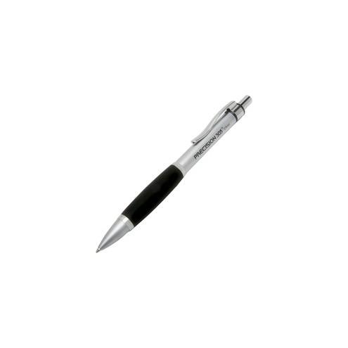 SKILCRAFT Precision 305 Mechanical Pencil - 0.5 mm Lead Diameter - Silver Metal, Black Barrel - 6 / Pack