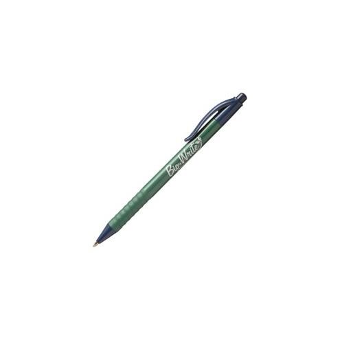 SKILCRAFT Bio-Write 7520-01-578-9301 Ballpoint Pen - Medium Pen Point - Refillable - Retractable - Blue - Bioplastic Barrel - 1 Dozen